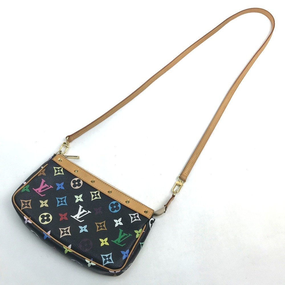 Louis Vuitton Monogram Multicolor Pochette Accessoire Bag Noir Black